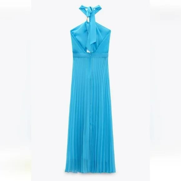 ZARA PLEATED SLIP DRESS - Picture 7 of 10